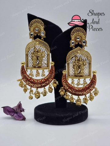 Jai Shri Krishna Earrings - Shapes and Pieces