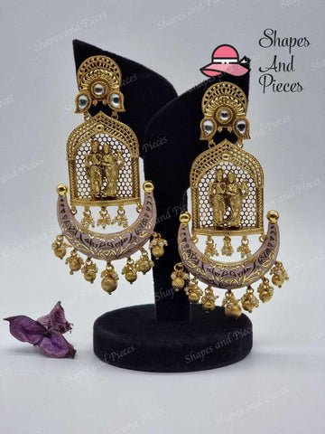 Jai Shri Krishna Earrings - Shapes and Pieces