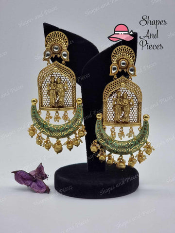 Jai Shri Krishna Earrings - Shapes and Pieces