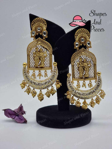 Jai Shri Krishna Earrings - Shapes and Pieces