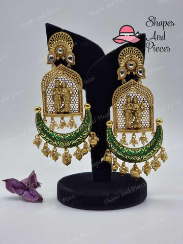 Jai Shri Krishna Earrings - Shapes and Pieces