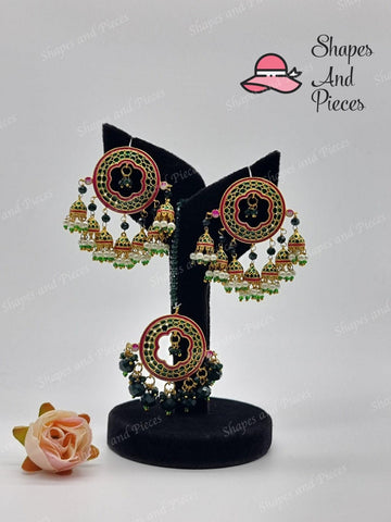 Jaipur Earrings and Tikka Set - Shapes and Pieces