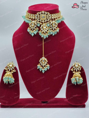 Jugni Necklace and Tikka Set - Shapes and Pieces