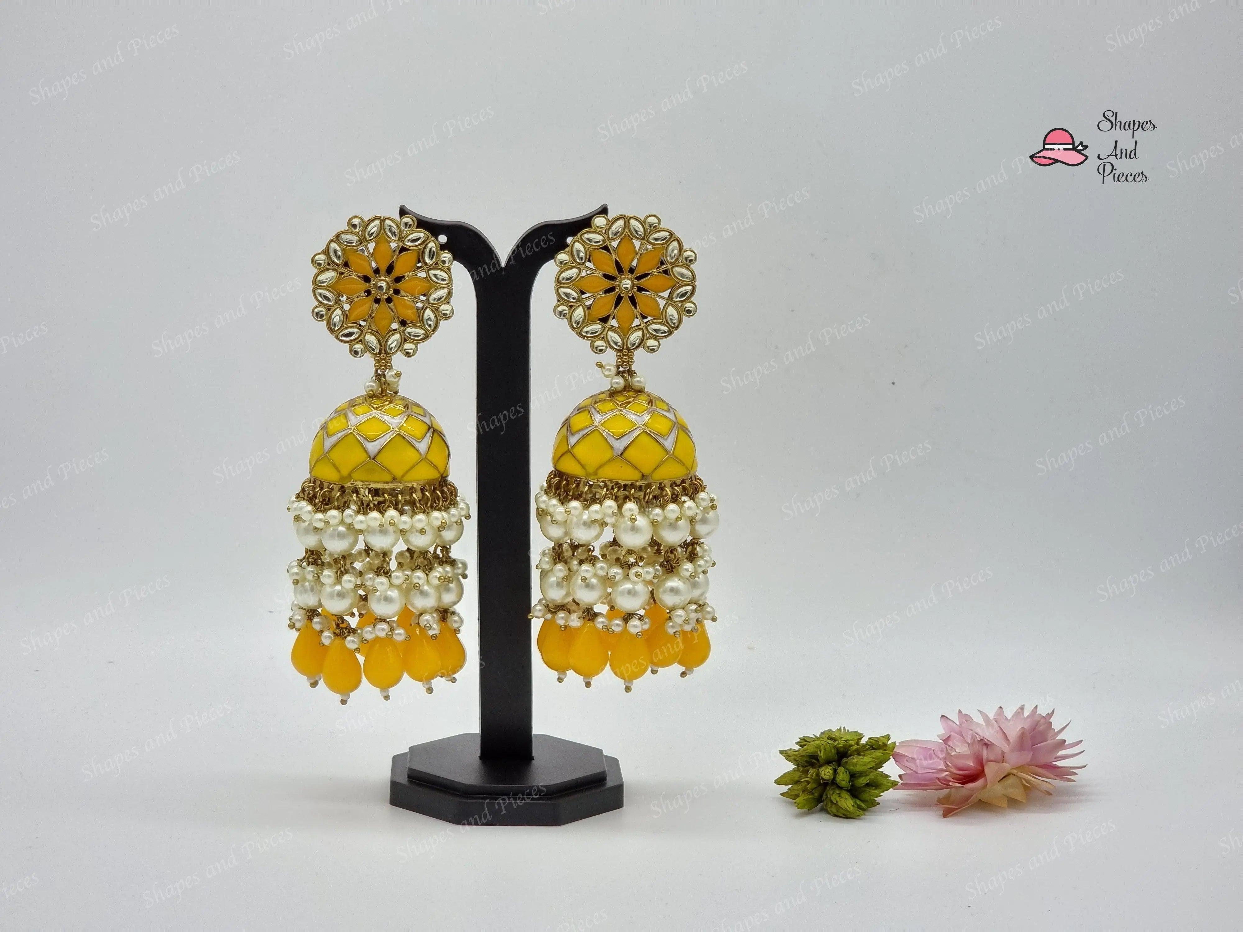 Kalp Jhumka Earrings - Shapes and Pieces