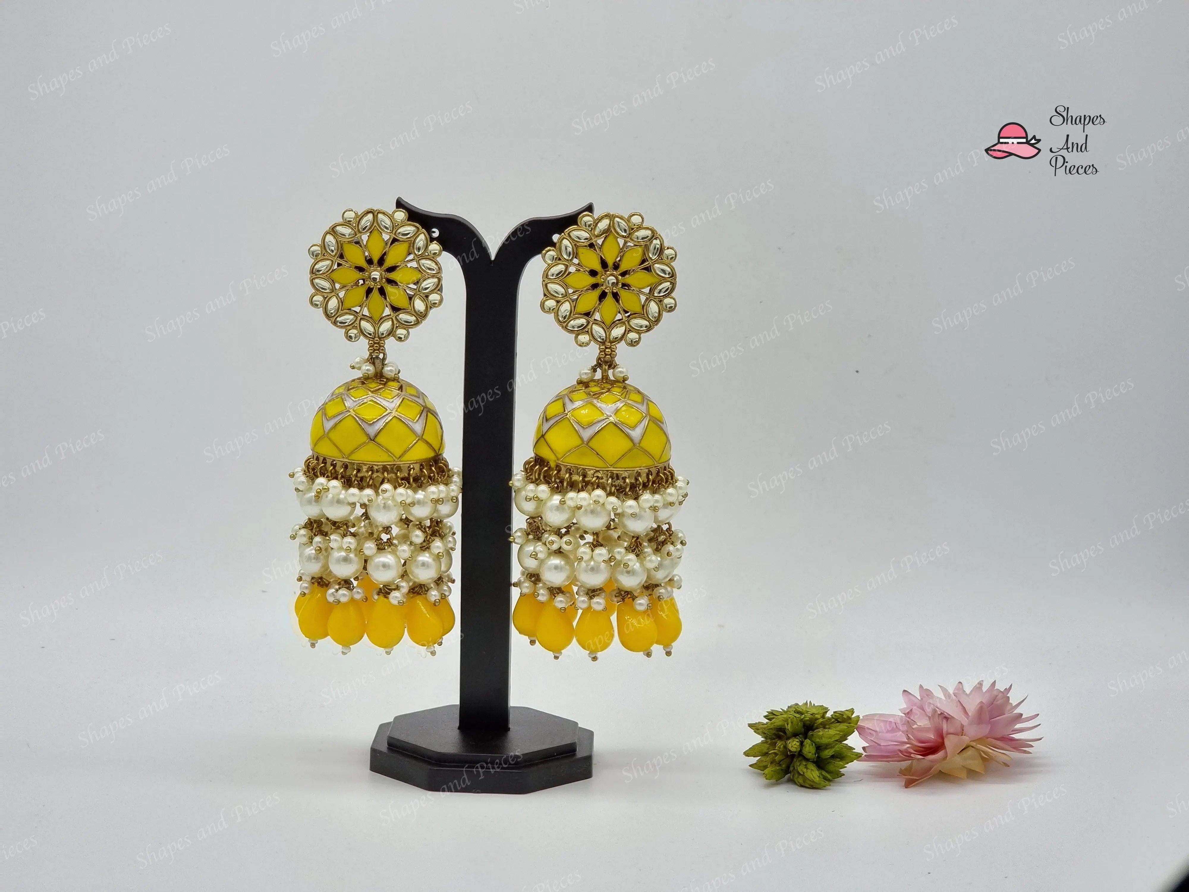 Kalp Jhumka Earrings - Shapes and Pieces