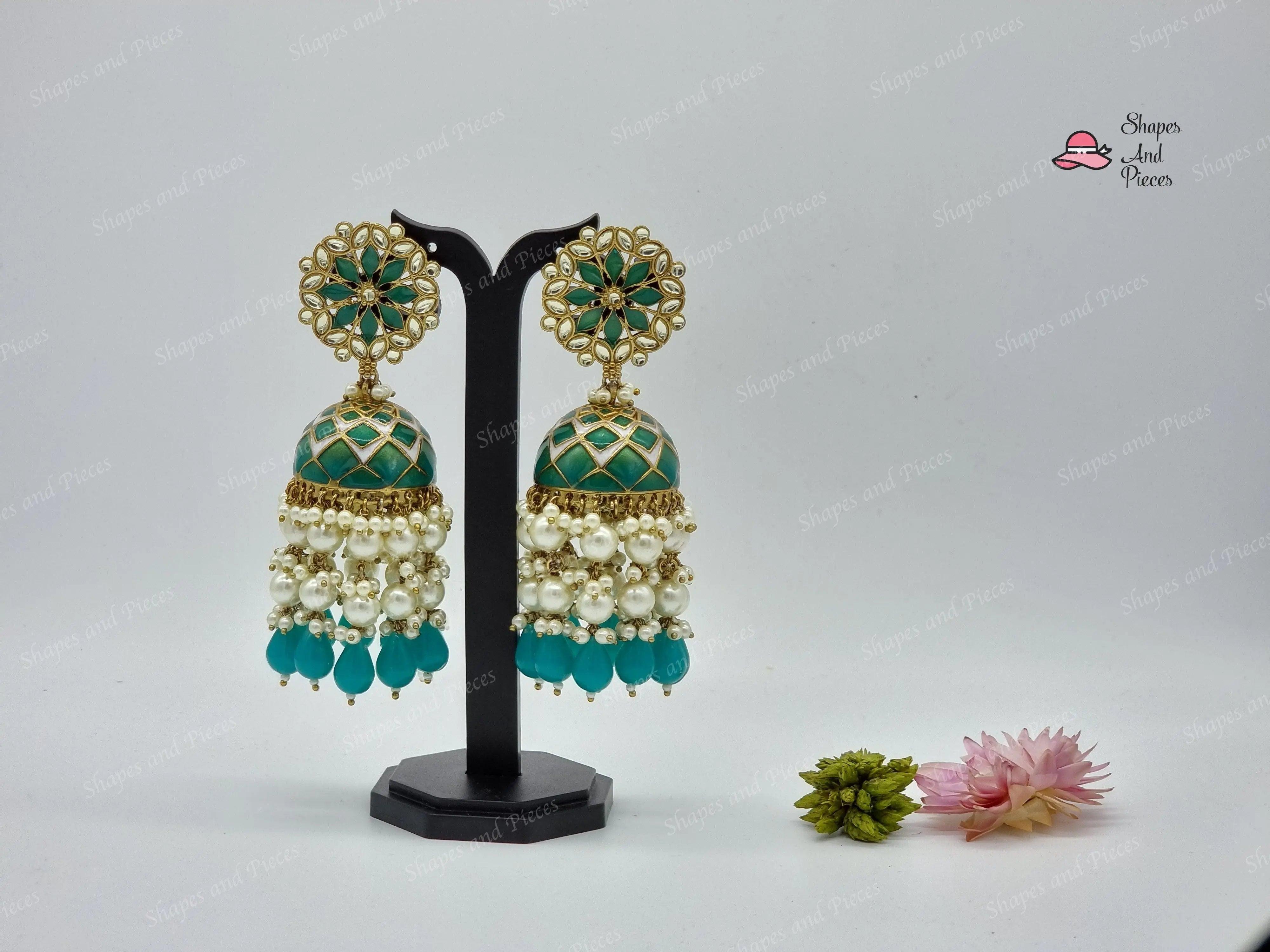 Kalp Jhumka Earrings - Shapes and Pieces