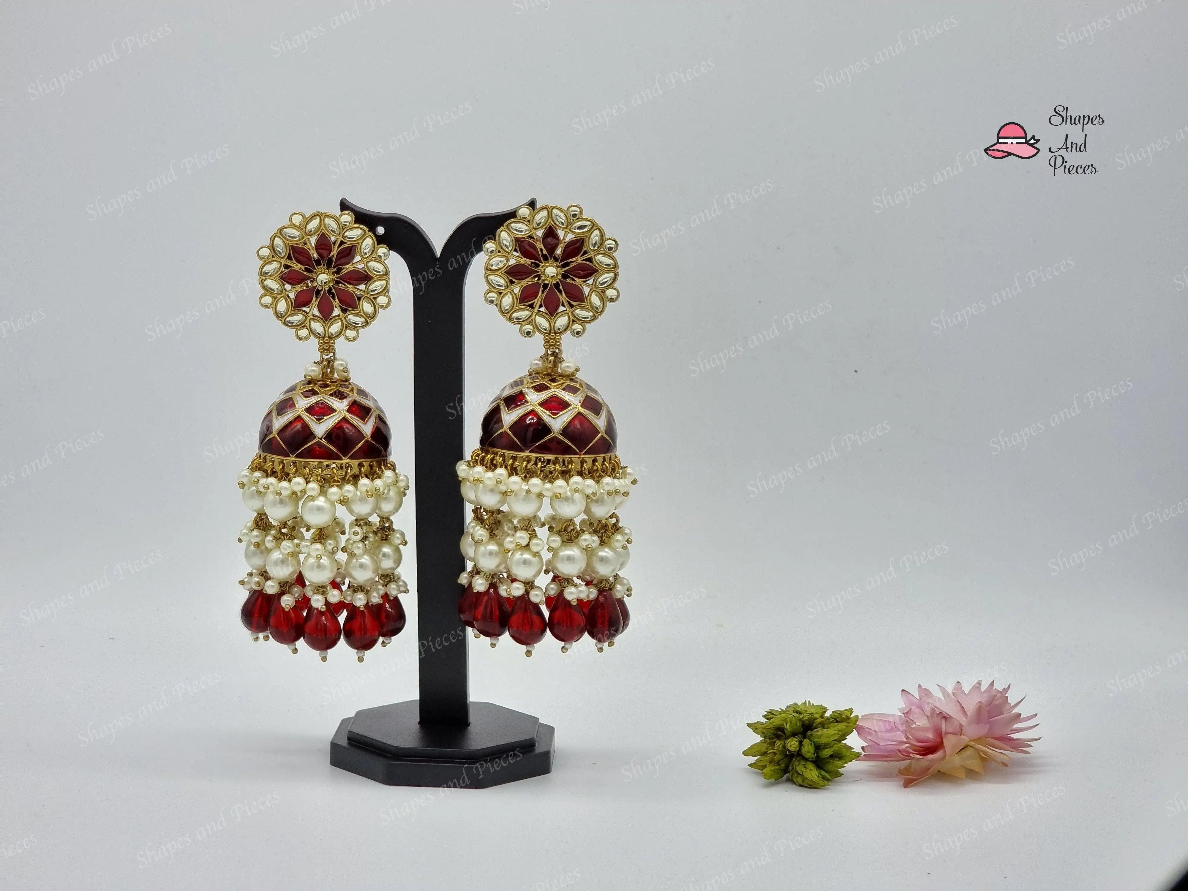 Kalp Jhumka Earrings - Shapes and Pieces