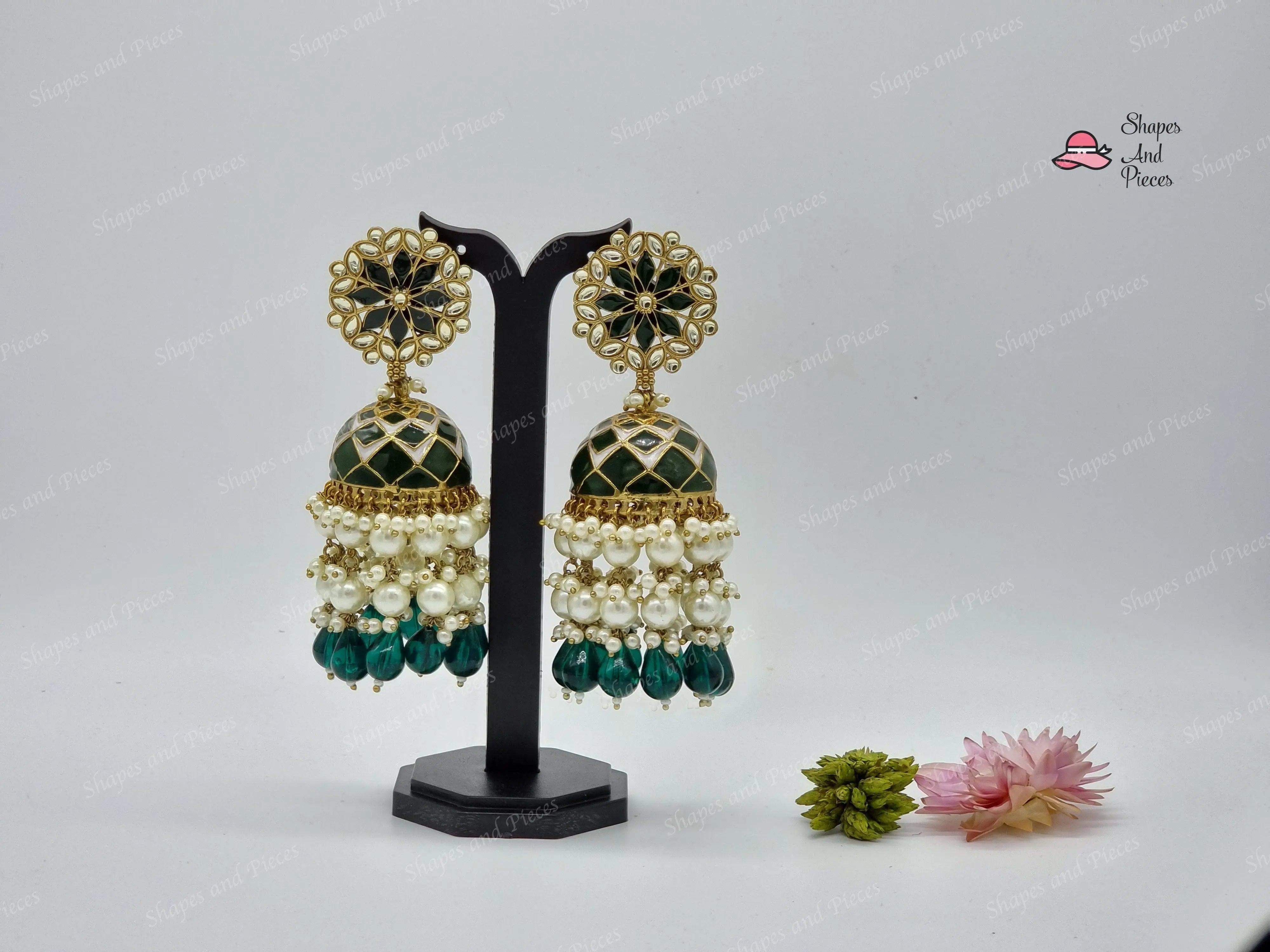 Kalp Jhumka Earrings - Shapes and Pieces