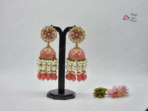 Kalp Jhumka Earrings - Kalp Jhumka Earrings - undefined - Shapes and Pieces