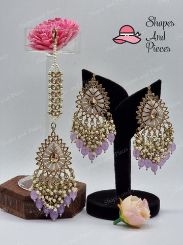 Kaz Earrings and Tikka Set - Shapes and Pieces