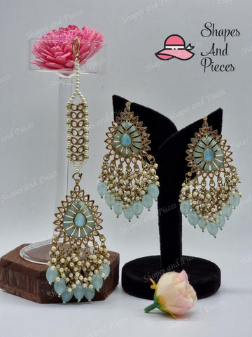 Kaz Earrings and Tikka Set - Shapes and Pieces