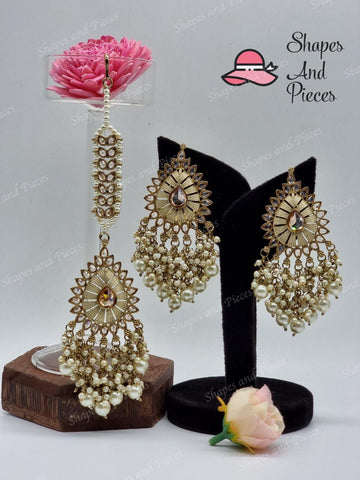 Kaz Earrings and Tikka Set - Shapes and Pieces