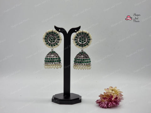 Lina Jhumka Earrings - Shapes and Pieces