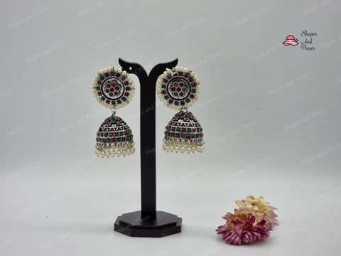 Lina Jhumka Earrings - Shapes and Pieces