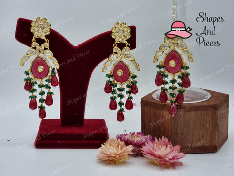 Maurya Earrings and Tikka - Shapes and Pieces