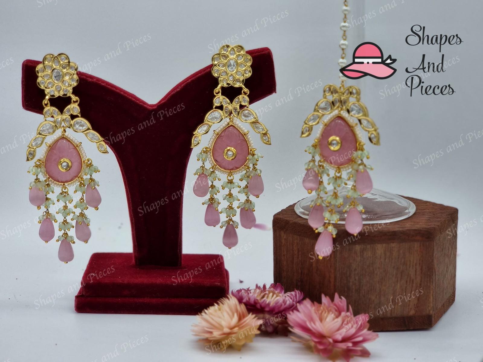 Maurya Earrings and Tikka - Shapes and Pieces