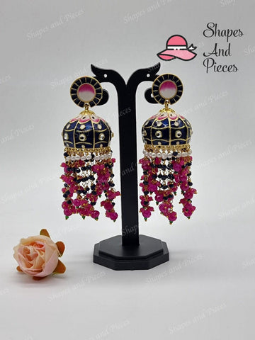 Meenakari Star Jhumka - Shapes and Pieces