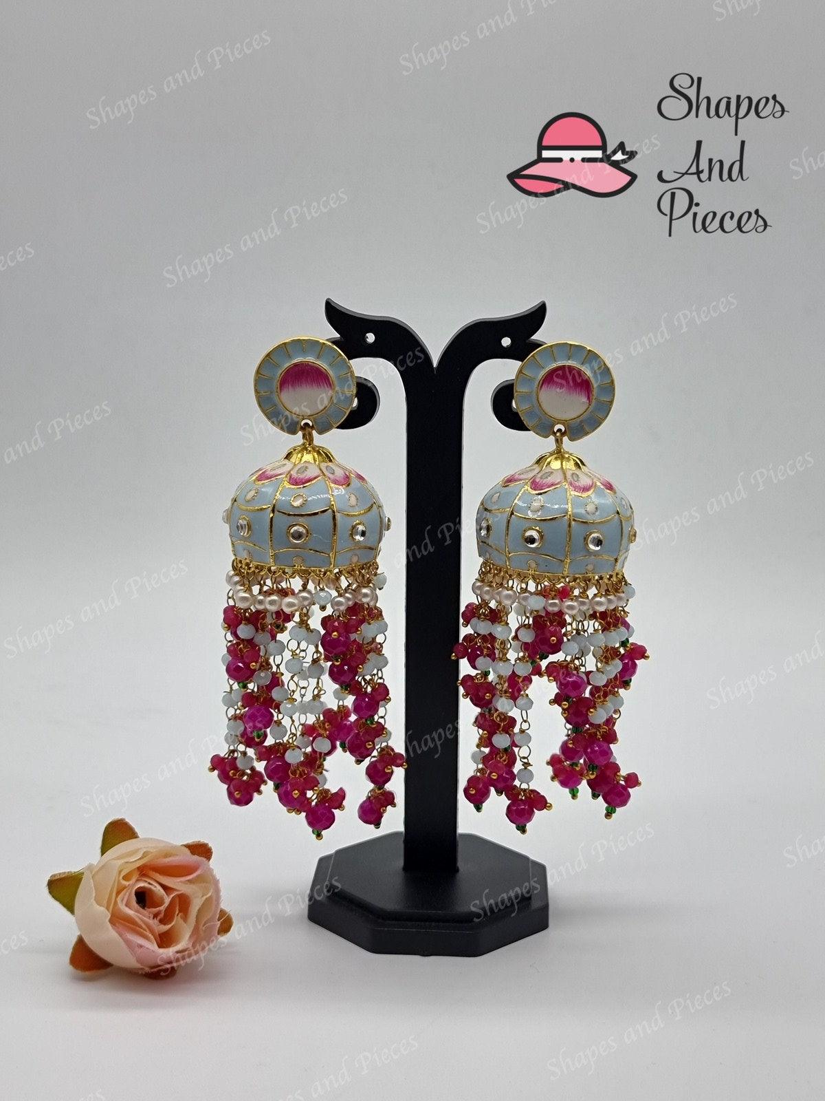 Meenakari Star Jhumka - Shapes and Pieces