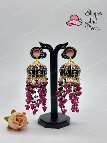 Meenakari Star Jhumka - Shapes and Pieces