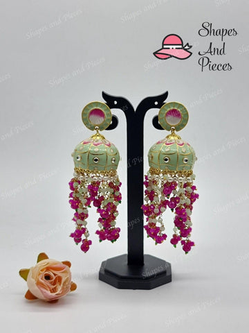 Meenakari Star Jhumka - Shapes and Pieces