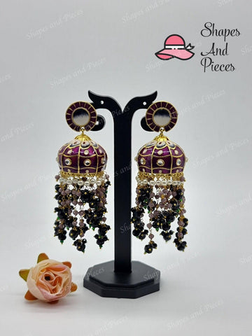 Meenakari Star Jhumka - Shapes and Pieces