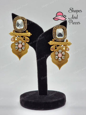 Mirror Gold Leaf Earrings - Shapes and Pieces