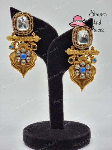 Mirror Gold Leaf Earrings - Shapes and Pieces