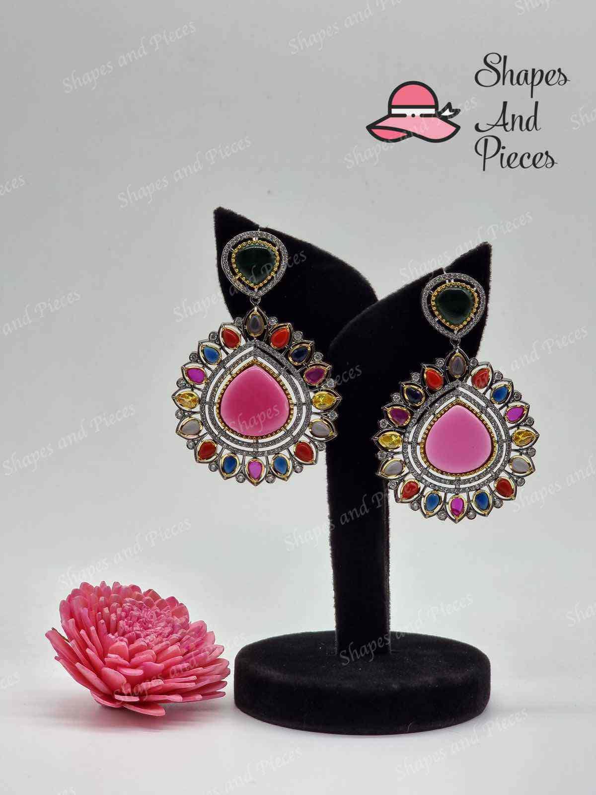 Multicolor  Earrings - Shapes and Pieces