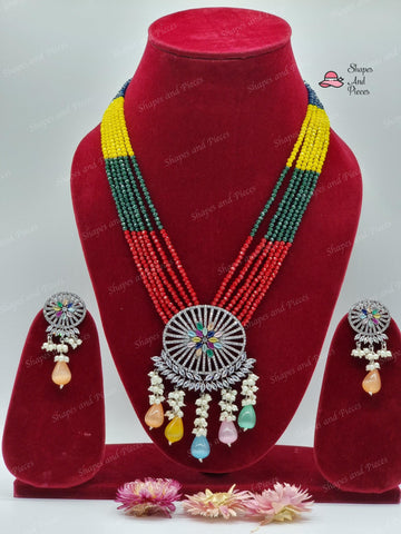 Multicolor Necklace Set - Shapes and Pieces