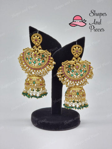 Multicolor Royal Jhumki - Shapes and Pieces