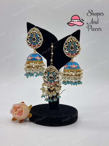 Nisa Earrings and Tikka Set - Shapes and Pieces