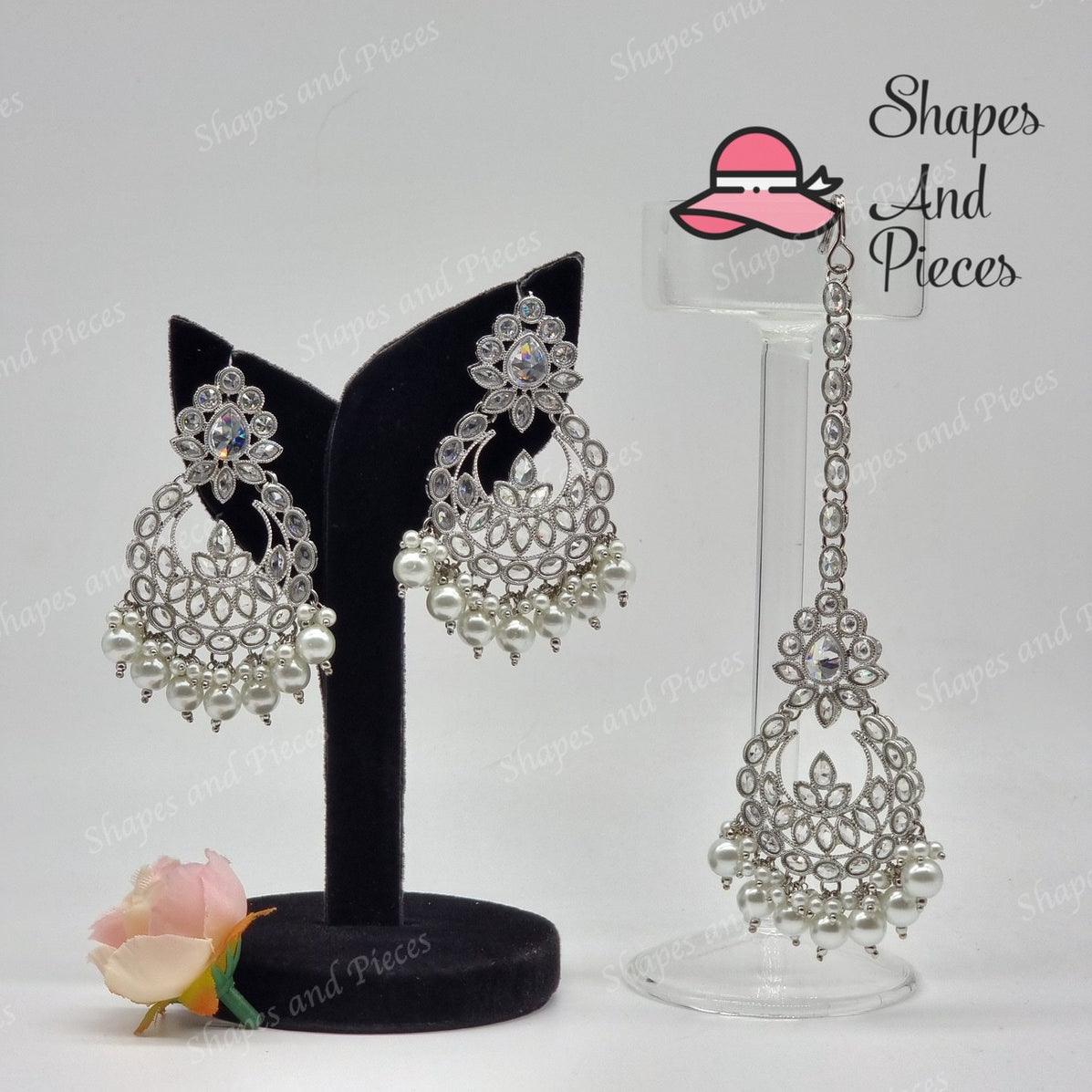 Noori Earrings and Tikka Set - Shapes and Pieces