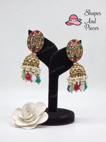 Oval Style Jhumki - Shapes and Pieces