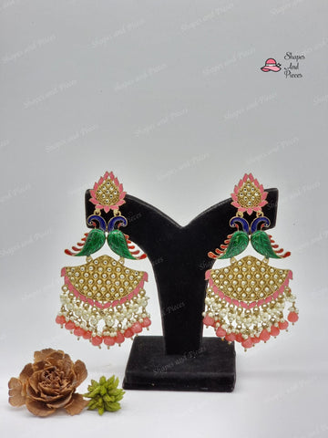 Pakhi Kundan Earrings - Shapes and Pieces