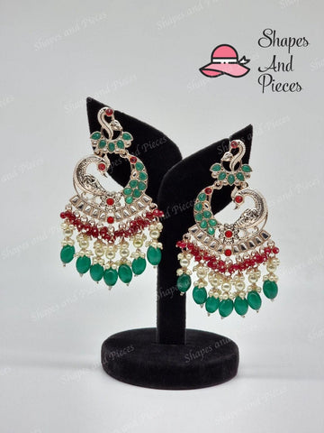 Peacock Pearl Earrings - Shapes and Pieces