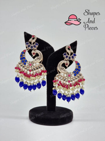 Peacock Pearl Earrings - Shapes and Pieces