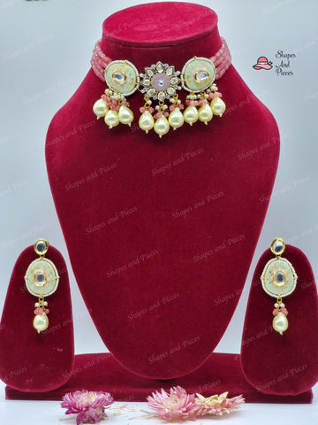 Pearl Drop Chokar Set - Shapes and Pieces