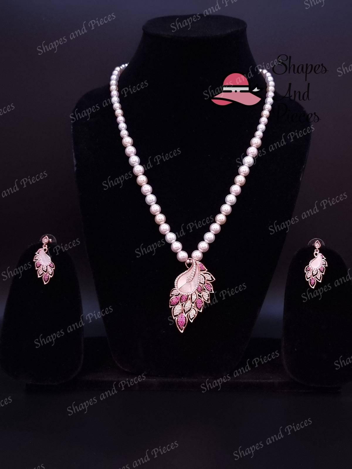 Pearl Drop Necklace - Shapes and Pieces