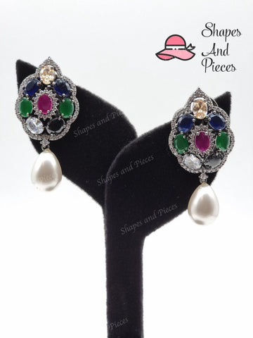 Pearl Drop Studs - Pearl Drop Studs - undefined - Shapes and Pieces