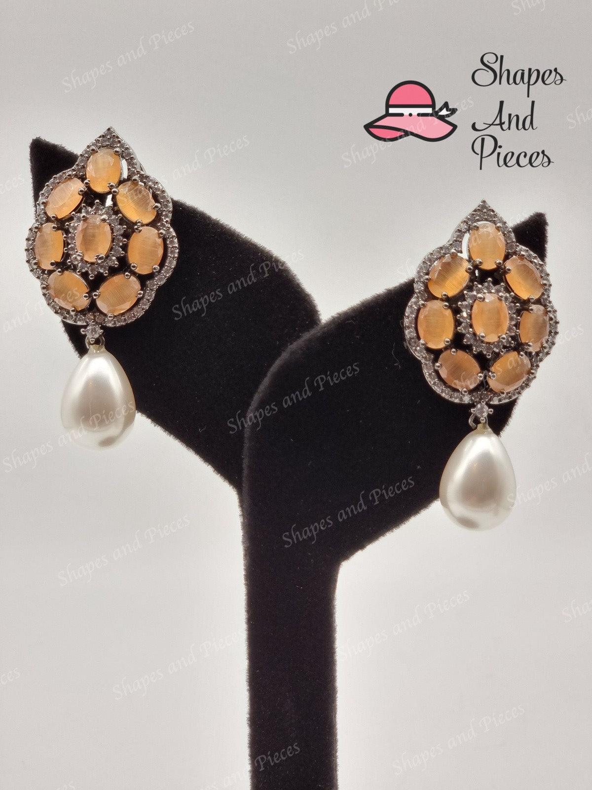 Pearl Drop Studs - Pearl Drop Studs - undefined - Shapes and Pieces