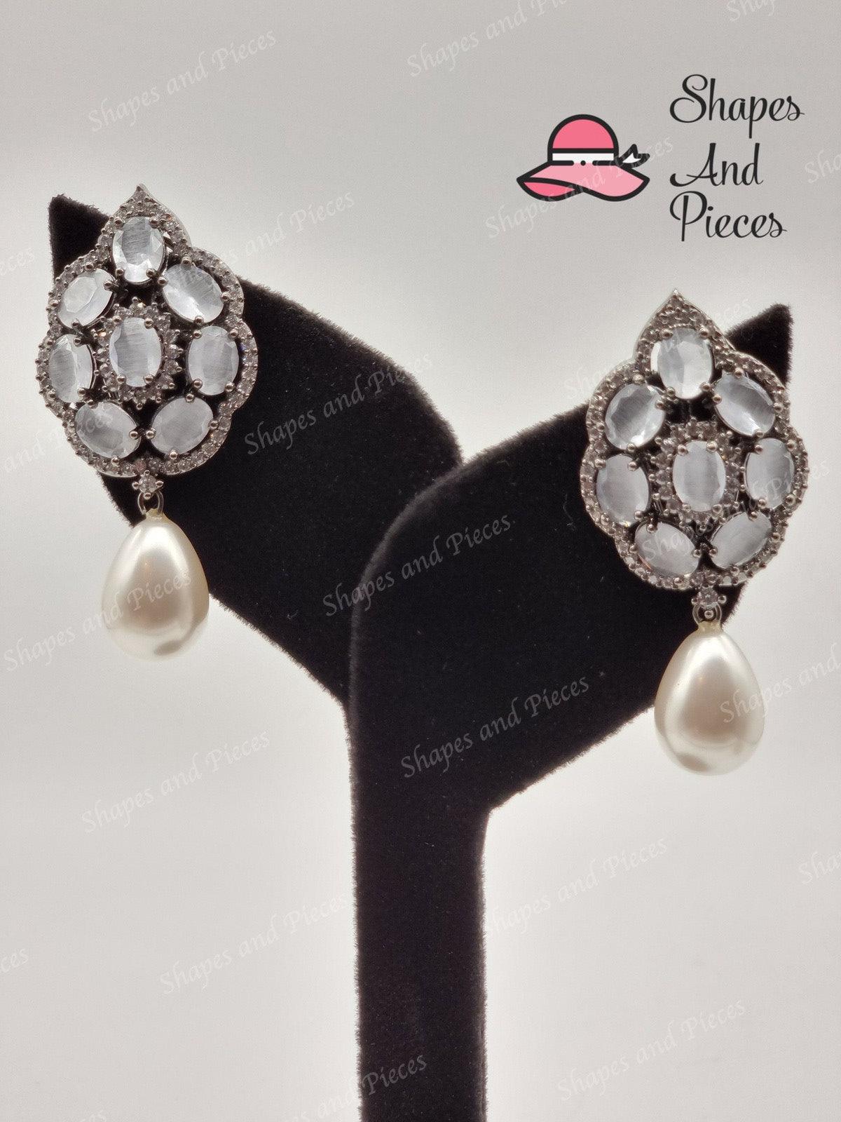 Pearl Drop Studs - Pearl Drop Studs - undefined - Shapes and Pieces