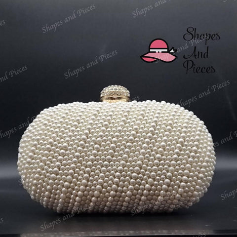 Pearl Line Clutch Bag - Shapes and Pieces