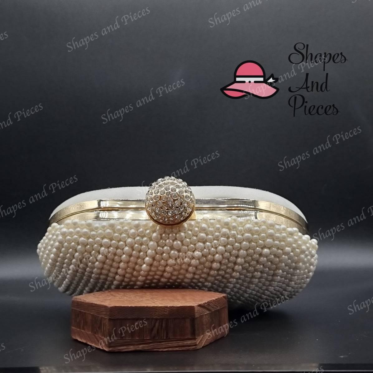 Pearl Line Clutch Bag - Shapes and Pieces