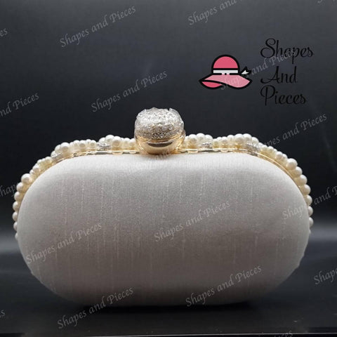 Pearl Swirl Clutch Bag - Shapes and Pieces