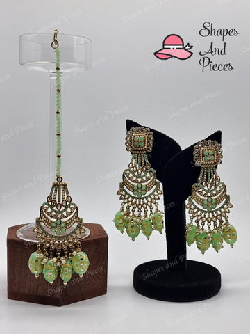 Rivi Earrings and Tikka Set - Shapes and Pieces