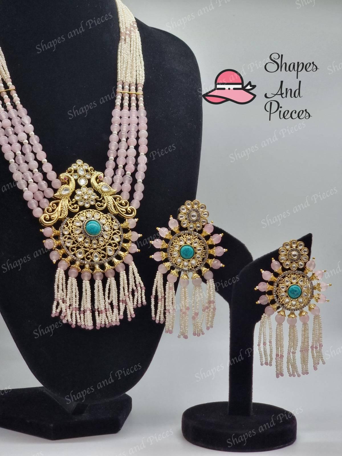 Royal Peacock Necklace Set - Shapes and Pieces