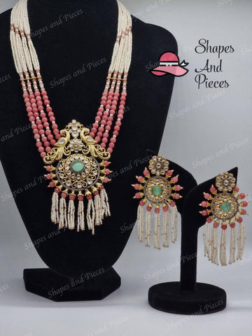 Royal Peacock Necklace Set - Shapes and Pieces