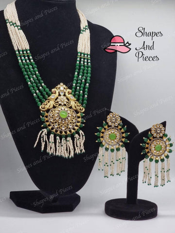 Royal Peacock Necklace Set - Shapes and Pieces