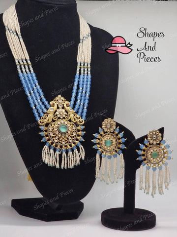 Royal Peacock Necklace Set - Shapes and Pieces