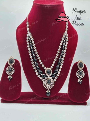 Ruhi AD Necklace Set - Shapes and Pieces